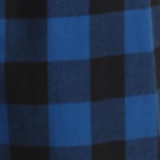 buffalo plaid - royal black 100% cotton flannel