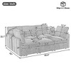 ModernLuxe 85.4" Modular Sectional Sofa Couch, Convertible Sofa Bed with Movable Ottoman, 2 USB Ports & Phone Holder - 3 of 4