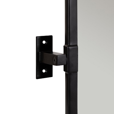 Elijah 38x24 Black Iron Pivot Wall Mirror