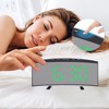 REGALWOVEN Digital Corded Electric Temperature LED Mirror Alarm Clock 6.7 x 2.8 x 1.2 Inches - 3 of 4