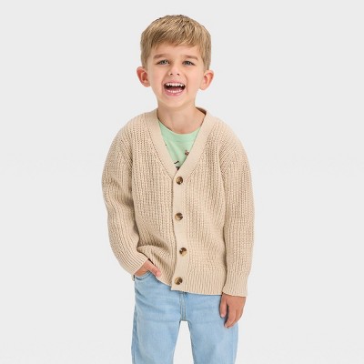 Toddler Boys Cardigan Sweater Cat Jack Oatmeal Beige 5t Target