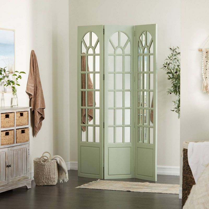 French Country Pine Room Divider Screen - Olivia & May, 2 of 8