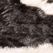 black and white cowhide