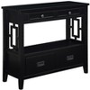 Grungis Farmhouse Pine Wood Console Table with Storage,Sideboard with 4 Drawers & 1 Storage Shelf for Entryway Living Room - 3 of 4