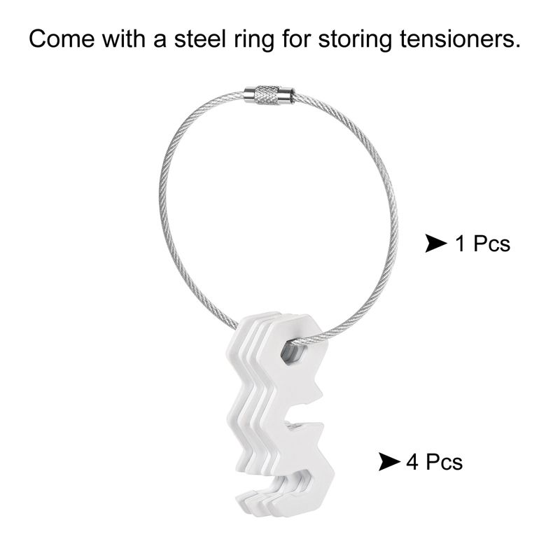 Unique Bargains Stainless Steel Rope Tensioners Cord Adjusters for Outdoor Hiking, 4 of 7
