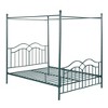 JUJABU Queen Size Metal Canopy Bed Frame with Sturdy 4-Post, No Box Spring Needed - 2 of 4