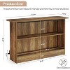 Lantine 63" Bar Table, 2-Tier Bar Cabinet Height Pub Table with Footrest for Home Kitchen, Large Home Unit Liquor Furniture, Bistro - 3 of 4