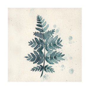 Trademark Fine Art - blursbyai Watercolor Fern In Distressed Background 2 Canvas Art - 1 of 4