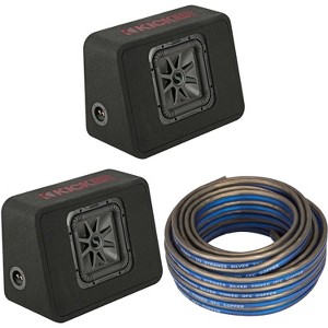 Kicker (2) 45TL7R102 Single 10" L7R Truck Loaded Vented Enclosure - 500 Watts RMS w/ Speaker Wire Bundle - 1 of 4