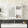 Okak Modern Wall Mounted Bathroom Cabinet with Mirror & Storage Shelves,Medicine Cabinet Mirror Cabinet for Bathroom - 3 of 4