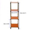 FONTOI 4-Tier Storage Shelving Unit for Indoor/Outdoor, Modular Rack, Orange, 13.78"*14.96"*49.21" - 3 of 4