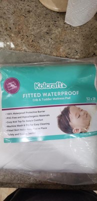 Kolcraft - Fitted Waterproof Crib and Toddler Mattress Pad