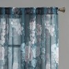 Gracie Mills Caelum Mauve Floral Print Rod Pocket and Back Tab Voile Sheer Curtain - 3 of 3