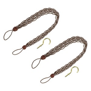 Unique Bargains Hand Woven Braided Rope Decorative Curtain Tiebacks - 1 of 4