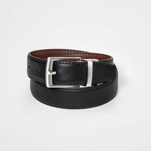 Boys' Stretch Dress Reversible Belt - Cat & Jack™ Black/Brown - 1 of 2