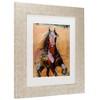 Trademark Fine Art Joarez Golden Horse Matted Framed Art - 3 of 4