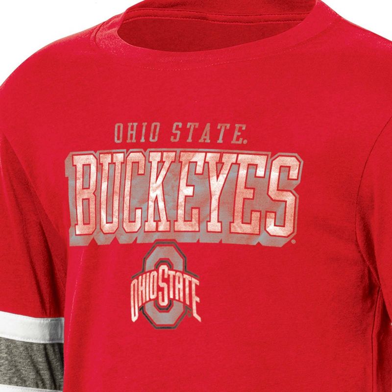 NCAA Ohio State Buckeyes Boys&#39; Long Sleeve T-Shirt, 3 of 4