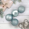 Northlight 12ct Shatterproof 4-Finish Christmas Ball Tree Ornament Set 4" - Mermaid Blue - 2 of 3