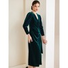 Allegra K Women's Velvet Wrap V Neck Evening Party Maxi Cocktail Dress - 4 of 4