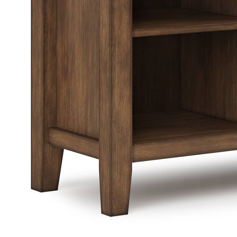Mansfield Open Shelves TV Stand for TVs up to 55&#34; Rustic Natural Aged Brown - WyndenHall, 5 of 9