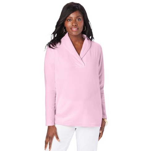 Women's plus size fleece on sale tops