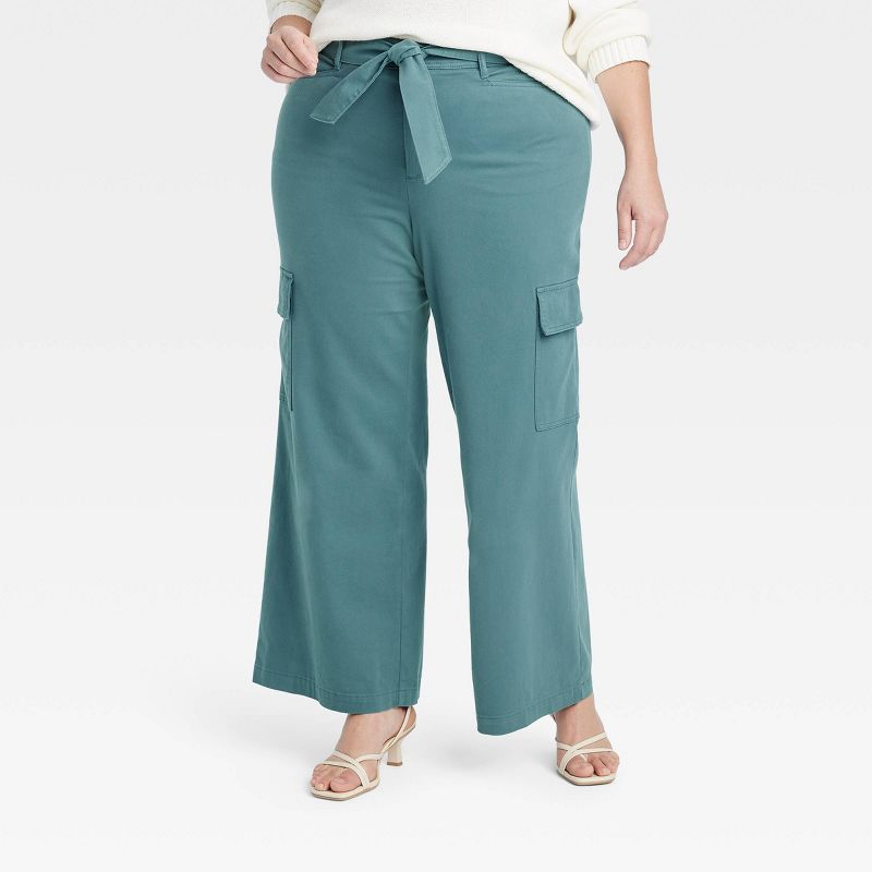 Women's High-Rise Wide Leg Cargo Pants - Ava & Viv™, 1 of 4