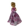 Elegant Pink and Purple Flower Evening Gown for Barbie and 11.5-Inch Fashion Dolls - 2 of 4