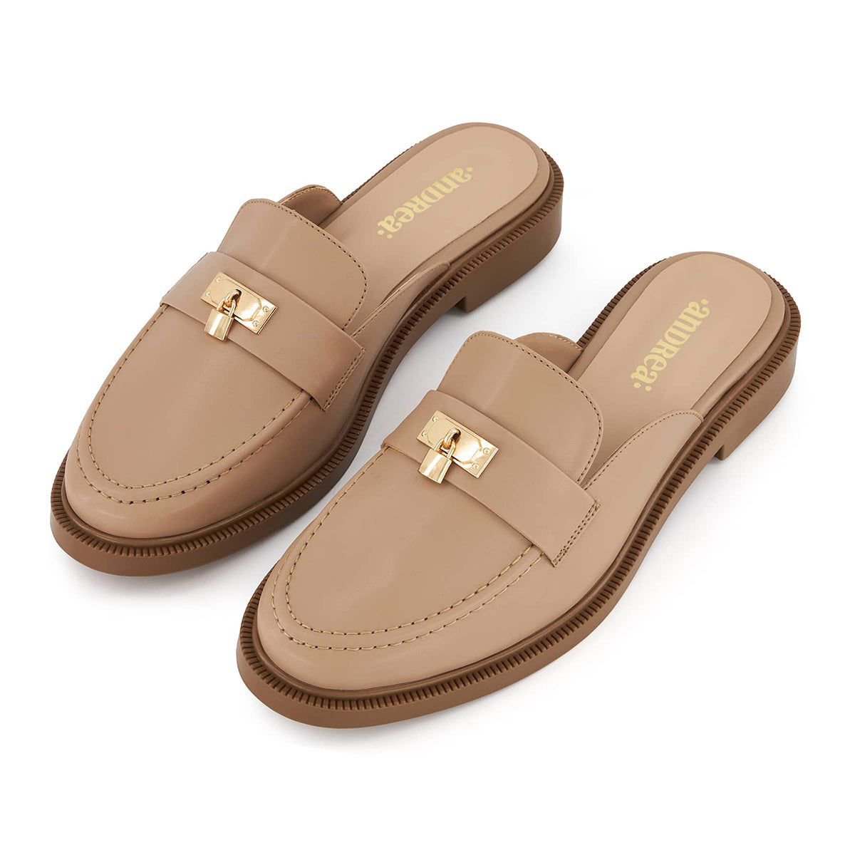 Женские сабо Andrea Women's Moccasin Clogs 67910, Beige, 9 — фото 3