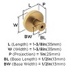 Amerock Destine Cabinet or Furniture Knob, 1-3/8 inch (35mm) Diameter - 4 of 4