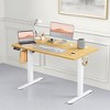 MAYEERTY 55in Computer Desk with Storage, Modern Writing Desk with Fabric Drawers for Home Office, Black - 2 of 4