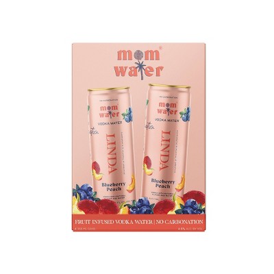 Mom Water Blueberry Peach - Linda - 4pk/355ml Cans