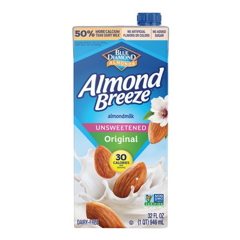 Almond Breeze Unsweetened Original Almond Milk - 1qt - image 1 of 4