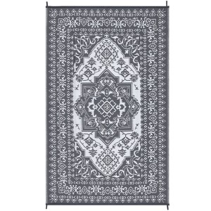 Outdoor Rug Medallion Plastic Straw Camping Carpet, Reversible Floor Mat, UV-Resistant Indoor Outdoor Area Rug for Backyard, Deck, Picnic, Porch - 1 of 4