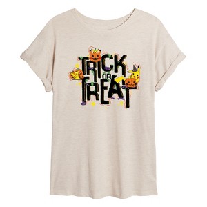 Women's - Pokémon - Trick Or Treat Oversized Graphic T-Shirt - 1 of 4