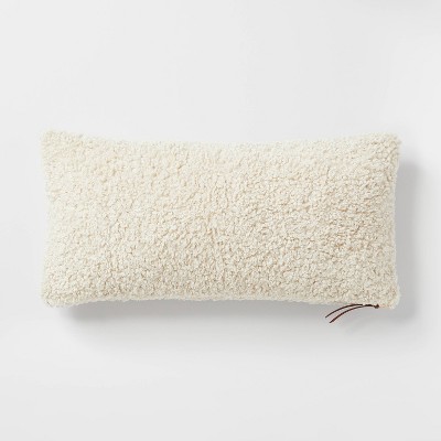 Oversized Boucle Lumbar Throw Pillow with Exposed Zipper Cream - Threshold™ designed with Studio McGee
