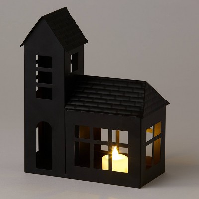 9" Decorative Metal Church Black - Wondershop™