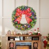 HOMCOM 48in Pre-Lit Christmas Wreath with 3D Red Bow, Christmas Wreath for Front Door with 11 Lighting Modes, 200 LED Lights - 3 of 4