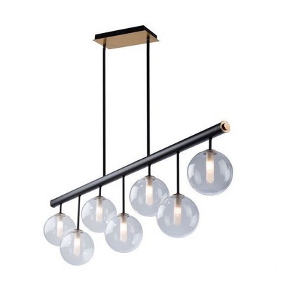 Artcraft Lighting Aurelia 7 - Light Pendant in  Matte Black/Brass