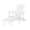Folding Adirondack Chair Outdoor Wooden Accent Furniture, Adjustable Reclining Adirondack Chair, Comfortable Lounge Chairs - 2 of 4