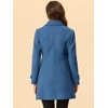 Allegra K Women's Peter Pan Collar Single Breasted Outwear Winter Buttoned Long Coat - 4 of 4