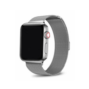 Posh Tech Infinity Mesh Stainless Steel Band for Apple Watch - Bright Silver -  40/41/42mm - 1 of 3
