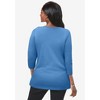 Jessica London Women's Plus Size Stretch Cotton Boatneck Tunic - 3 of 4