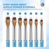 Saviland Kolinsky 7-Pc Sculpt Set: 4-16 Size Brushes w/ Light Refractive Handles - Artist's Acrylic & 3D Essentials. - 4 of 4
