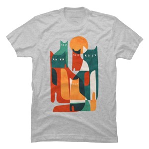 Men's Design By Humans Cat Cat Cat By radiomode T-Shirt - 1 of 4