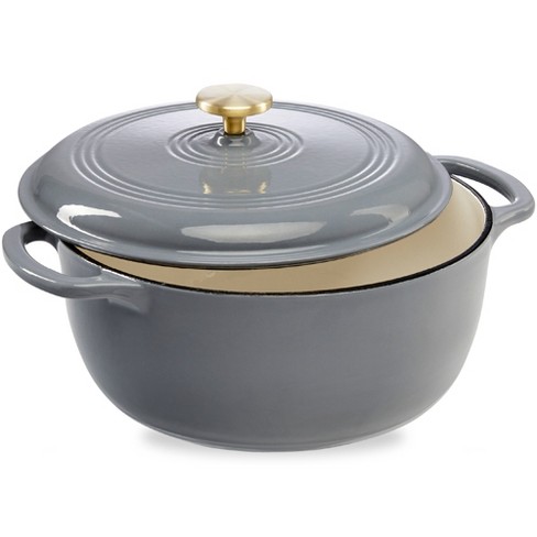 Cast Iron Dutch Oven with Lid-3 Quart Enamel Coated Pot for Oven or  Stovetop-For Soup Chicken Pot Roast and More-Kitchen Cookware by Classic  Cuisine