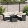 vidaXL Garden Sofa Set Black PE Rattan 7 Piece Garden Sofa Set - 2 of 4