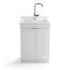 Bishop Traditional Laundry Cabinet with Faucet and ABS Sink White - WyndenHall: MDF Composite, Freestanding Vanity Base - image 3 of 4