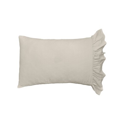 C&F Home Ruffled 20" x 30" Standard Pillowcase Natural