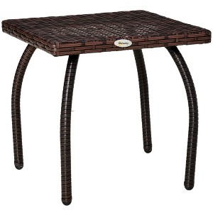 Aghana Digitals Outdoor Coffee Table with Hand-Woven PE Rattan, Tempered Glass Top, Weather & UV - 1 of 4