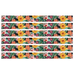 Carson Dellosa Education Grow Together Floral Garden Straight Borders, 36 Feet Per Pack, 6 Packs - 1 of 3